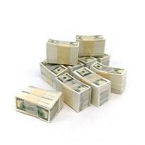 100 lapų/rinkinys Mini Doleris 1:12 Lėlių namelio Miniatiūriniai Lėlių namelio Priedai Restoranas Mini Žaislai 100 sheets100 dollar