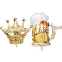 Auksinė gimtadienio karūna džiaugsmo vyno stiklo aliuminio balionai Princesės vaikų gimtadienio puošmena Crown