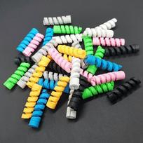 10 vnt. spiralinis įkrovimo laido apsauginis dangtelis telefonams 20PCS