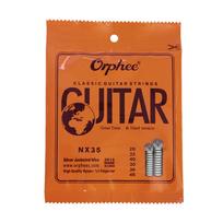 Orphee NX35 nailoninės klasikinės gitaros stygos, 6 vnt. viso komplekto pakeitimas (.028-.045) Nailoninė šerdis Sidabrinė