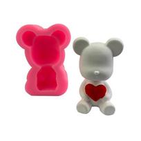 Pyrago padažas Love Bear pelėsių fondantas šokoladinis skystas silikoninis pelėsis Tanabata Valentino diena