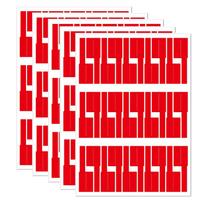 5 lapai Spalvingi kabelių etikečių lipdukai A4 Atsparūs vandeniui Lipnūs identifikavimo žymekliai Žymėjimo įrankiai Pluošto optikos apdailininkas Red-5sheet