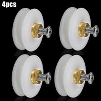 Dušo durų ritinėliai / bėgiai / ratai su grioveliais 22 mm sk 4pcs