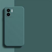 Skirtas Xiaomi Redmi A1 dėklui Minkštas skystas silikoninis paprastos gumos apsauginis dangtelis skirtas Xiaomi Redmi A1 A 1 redmiA1 prabangiems smūgiams atspariems buferiniams telefono dėkliams Redmi A1 tamsiai žalia spalva