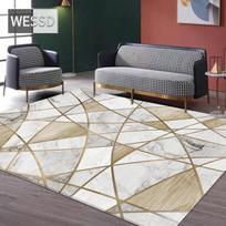 Rožiniai geometriniai marmuriniai kiliminiai grindų kilimėliai svetainei ir miegamajam 40x60cm 1pcs gray