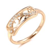 Kinel Ethnic Rose Gold spalvos vestuviniai žiedai moterims 7