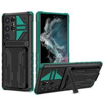Samsung Galaxy S23 Plus S23 Ultra Case Smūgiams atsparus telefono dėklas, skirtas Galaxy S23plus S23ultra kortelės lizdo galinis dangtelis For SAM S23 Ultra tamsiai žalia spalva