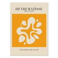Henri Matisse'o koralų spalvingų lapų plakatai ir spaudiniai Abstrakčios drobės tapyba Šiaurės šalių sienų meno paveikslai, skirti svetainės dekoravimui 21cm×30cm NoFrame