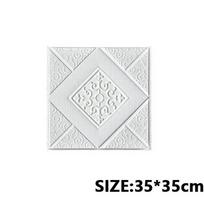 1/5/10 vnt. 35 * 35 cm tapetai plyta 3D sienų lipdukas putplasčio lipdukas  pasidaryk pats  svetainės dekoro vandeniui atsparus popierius 1Pcs 35*35cm balta