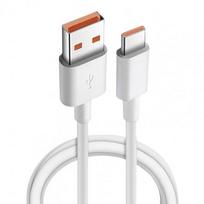 66W 6A Super Dart įkroviklio laidas Greitas USB Type C įkrovimo duomenų laidas, skirtas Xiaomi Poco M3 X3 NFC F2 Mi 11 9 Samsung Huawei OPPO 1m balta