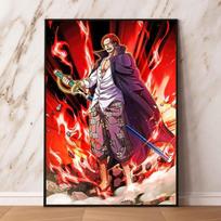 Japonijos anime personažų tapyba, piratų vėliavos modulinė tapyba, vaikų miegamojo dekoravimas 21cm×30cm NoFrame