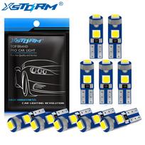 10 vnt T5 LED žibintai W1,2W W3W LED lemputės Super Bright 3030 LED automobilio salono apšvietimas, automatinis šoninis pleištinis prietaisų skydelio matuoklis balta