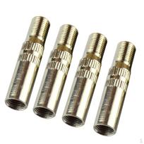 4 Pieces car Vehicle Bike Motorcycle Copper Tire Tyre Valve Extension 9mm beige