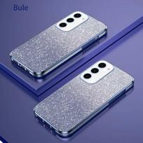 Prabangus dengiamas magnetinis laikiklis telefono dėklas, skirtas Samsung Galaxy S24 Ultra S23 S22 S21 S20 Plus FE Note 20 10, silikoninis blizgus dangtelis S23 mėlyna