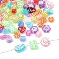20g/maišelis Akriliniai Įvairių stilių Maišyti Karoliukai DIY Apyrankė Vėrinys Auskarai Papuošalų Aksesuarai 3-5mm 20g/bag