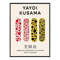 Abstraktus japonų minimalistinis plakatas, Yayoi Kusama drobės paveikslai, meno spaudinys, sienų dailė, paveikslas svetainei, namų dekoras 21x30cm No Framed