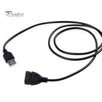 1M USB 2.0 prailginimo kabelio kištukinis ir moteriškas duomenų sinchronizavimo laido laido adapterio jungtis black