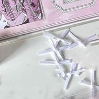 Balto kraftpopieriaus kortų laikymo užspaudžiamas maišelis Kpop žvaigždės 3 colių parduodama kortelė DIY pakavimo kišenė Y2K lankas sparno sandarinimo lipdukas