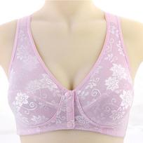 Moteriška laisvalaikio gėlėta liemenėlė su gėlėmis priekyje Vidutinio amžiaus apatinis trikotažas Bralette Brassiere 38/85