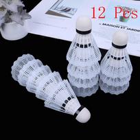 12 vnt. Baltos spalvos plastikiniai badmintono kamuoliukai Shuttlecocks Sport Training Sport 12 Pcs