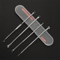 4PCS inkštirų šalinimo įrankis Nosies veido valymo priemonė sidabras