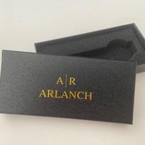 ARLANCH stačiakampė laikrodžio dėžutė, kvarcinių laikrodžių dėklas Watch Box juoda