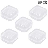 5/10/20 vnt Mini plastikinių papuošalų laikymo dėžutė, kvadratinė permatoma nešiojama tablečių talpyklė papuošalų laikiklis auskarų vitrinos 5pcs