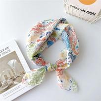 Mada Bandana Medvilninė Galvos Skarelė Moterims Mažas Hidžabas Gėlių Raštas Nosinė Plaukų Skarelės 55cm Kvadratinės Galvos Juostos Kaklo Skarelės D