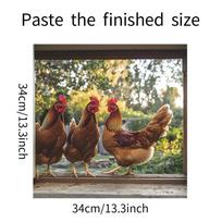 Gaidžio indų plovimo mašinos lipdukas namo fono kraštovaizdžio dekoravimas dekoratyvinis sienų lipdukas 34*34cm/fun-f330