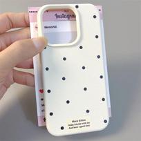 Telefono dėklas iPhone 16 15 14 13 12 11 Pro Max iPhone 11 13 16 15 14 12 Taškuotas telefono dėklas iPhone 11 balta