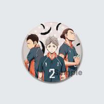 32/44/58mm Animacinių filmukų figūrėlės Kenma Kozume ženkliukas Anime Haikyuu!! Segės ant kuprinės drabužių rankų darbo apvalūs emalio ženkliukai gerbėjų papuošalų dovana 32mm