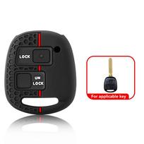 Silikoninis automobilio nuotolinio rakto dėklas laikiklis rakto dangtelis Toyota FJ Cruiser Land Yaris Echo Lexus ES GS LS IS RX SC LX RX400h juoda