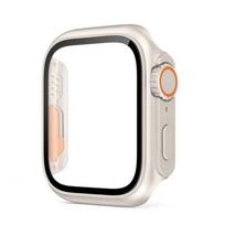 Ekrano apsauginis dėklas, skirtas Apple Watch 10 42/46MM kompiuterio dangtelis + stiklo plėvelė, skirta IWatch Series9 8 7 SE 6 5 4 44/45MM Shell Series456 SE 44mm senos sidabrinės spalvos