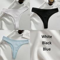 FINETOO 3 vnt./rinkinys G-string medvilniniai moteriški apatiniai kelnaitės T-string moteriški apatiniai drabužiai Seksualios kelnaitės Kelnaitės Mergaitės Intymūs drabužiai T-string S-XL M(M)&SET