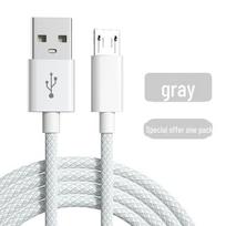 Spalvingas pintas 120W 6A USB-C greito įkrovimo kabelis Android telefonams 1 meter, 3A Android pilkšvai balta