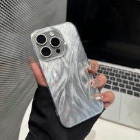 Plunksnos Šilko Meno Telefono Dėklas, skirtas infinix HOT 50i 50 Pro Plus 5G 50 4G 40i 30i NFC 30 Play 12i Dėklas Mielas Prabangus Dangtelis HOT 50 5G gray