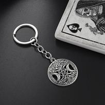 Naujas Trigubos Mėnulio Deivės Raktų Pakabukas Wicca Pentagrama Magiškas Medis Raktų Žiedas Ragana Raktų Pakabukas Rankų Darbo Helovino Dovanos