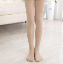 Pavasario/vasaros vaikiškos profesionalios šokių kojinės - 80D baltos velvetinės baleto pėdkelnės, atsparios užsikabinimui S (Height 65-85CM) beige