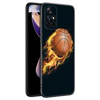 Krepšinio krepšys Juodas silikoninis telefono dėklas Xiaomi Redmi Note 10 11 11S 12 13 4G 8 9 11T Pro 5G Plus 8T 9S 10S 12S Redmi Note 13 4G