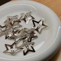 50/40/30/20/10 vnt. Silver Star BB Plaukų segtukai Merginos Y2K Mielos Star Barrettes Moteriškos paprastos metalinės segtuko galvos apdangalas plaukams papuošalų aksesuarai 20 Pcs