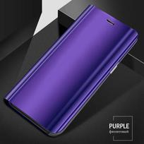 Veidrodinis atverčiamas telefono dėklas, skirtas POCO F6 M6 X6 F5 X5 X3 X4 Pro 5G X3 NFC X4 F4 GT Odinis dėklas, skirtas POCO M4 M3 Pro For POCO X3 (Pro) violetinė
