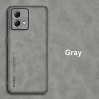 Prabangus avikailio odinis dėklas, skirtas „Motorola Moto G84 G54 G34 G24 G14 G22 5g“ vyrams, retro stiliaus, verslo stiliaus galinis dangtelis. Moto G84 pilka spalva