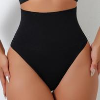 Flarixa High Waist Thongs T Back Panty for Women Panty Bikini Tummy Control Shapewear Pantie Plus Size Underwear Lingerie XL juoda