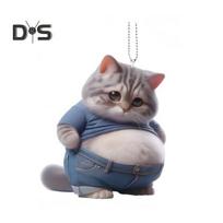 Automobilio pakabukas, daugiafunkcis, pakabukas, didelis pilvas, katės dizainas, 2D akrilinis automobilio pakabukas, kuprinės formos pakabukas Cat