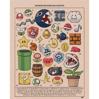 Senovinio vaizdo žaidimo animacinis personažas Super Marios Mielas drobės plakato spaudinys Sienos meno paveikslas Miegamojo svetainės dekoravimas Cuadros 21*30cm No Frame brown