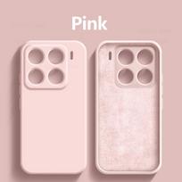 Dėklas Xiaomi 15 prabangūs skysto silikono telefono dėklai Xiaomi Mi 15 Mi15 Ultra 15 Pro minkštas TPU silikoninis buferinis dangtelis For Xiaomi 15 rožinė