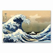 Didžioji Kanagawa Ukiyoe banga japonų meno senovinis sienų drobės spaudinys Garsus paveikslas Svetainės apdaila Paveikslėlis be rėmelio 21*30cm