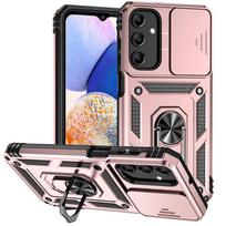 Dėklas Samsung Galaxy A14 A34 A54 5G Dėklas Slankiojantis Kameros Objektyvo Apsauginis Šarvuotas Telefono Dėklas Galaxy A24 4G A 14 54 Galinis Dangtelis Samsung A14 4G 5G rožinio aukso spalvos