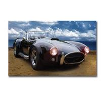 Klasikinis automobilis AC Cobra Automobilis Mėlyna dangaus siena Menas Plakatas Aliejinė drobė Tapyba Plakatai ir spaudiniai Svetainės namų dekoravimas be rėmelių 21*30cm gray