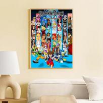 Kingdom Hearts Game Movie Sticky Posters Vintage Room Home Bar Cafe Decor Room Wall Decor 40cm×60cm NoFrame blue